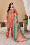 Coral Meadow | Printed & Embroidered Khaddar 3PC