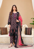 Midnight Rose | Printed & Embroidered Khaddar 3PC