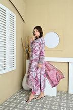 Blush Bloom — 3 Pieces Winter Stitched Suit