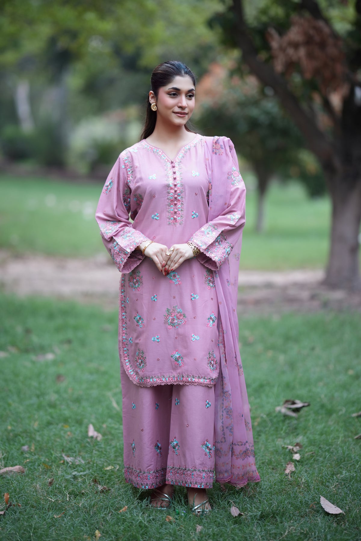 Rose Bloom Premium Embroidered 3 Piece Lawn Suit