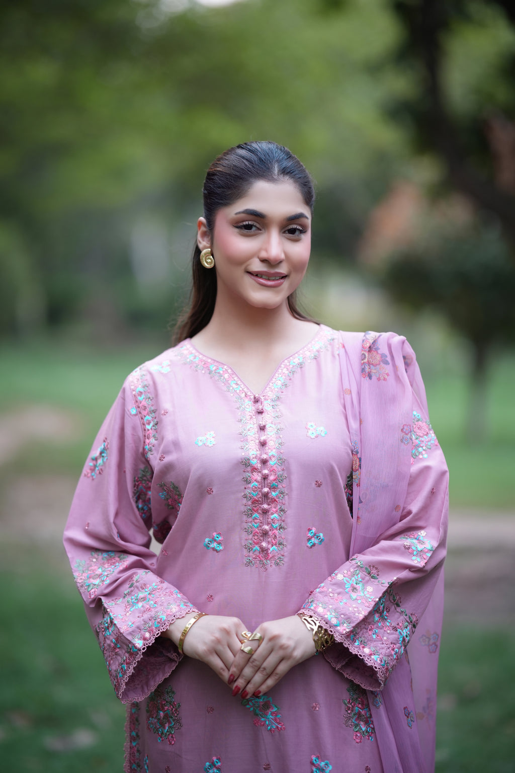 Rose Bloom Premium Embroidered 3 Piece Lawn Suit