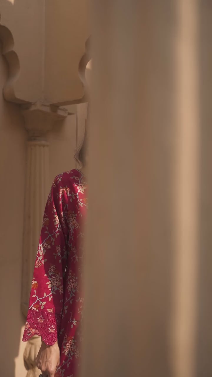 Rose Bloom | Printed & Embroidered Khaddar 3PC