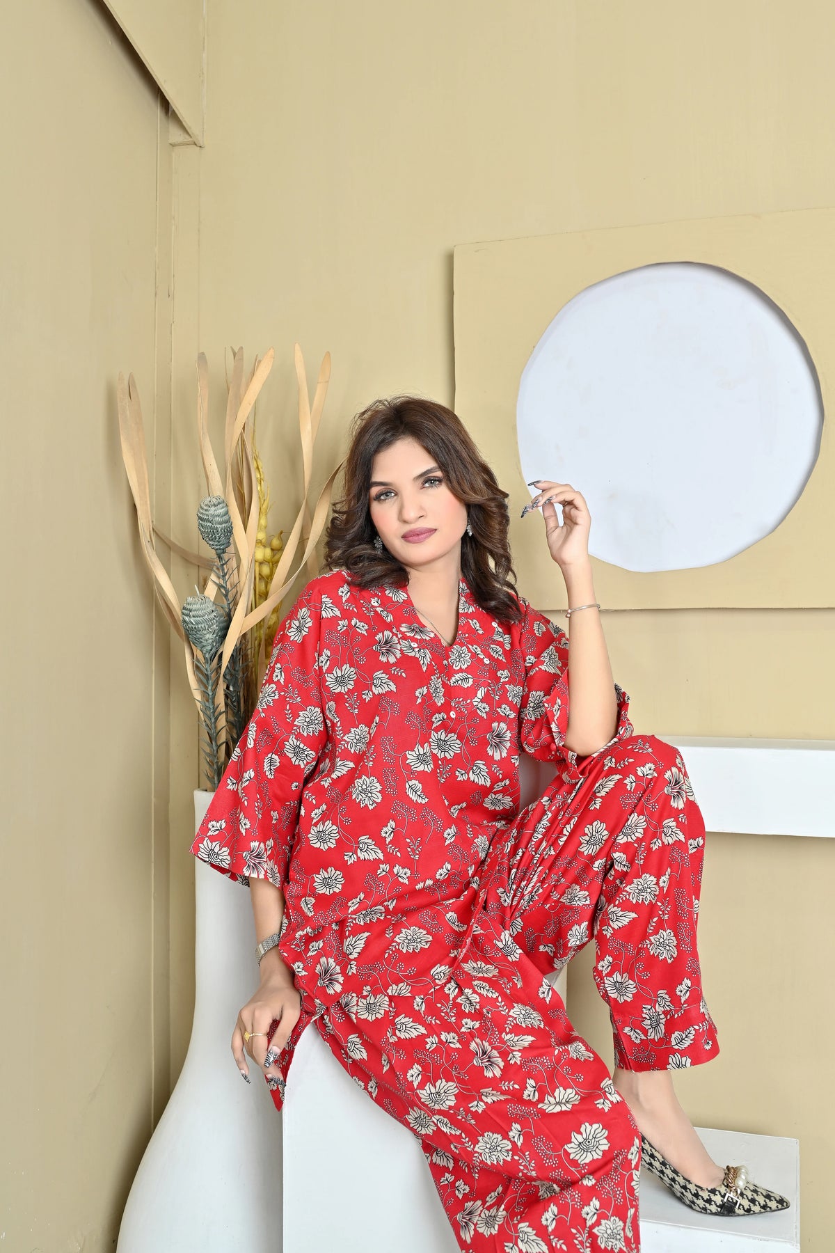 Crimson Bloom – Winter Khaddar Collection