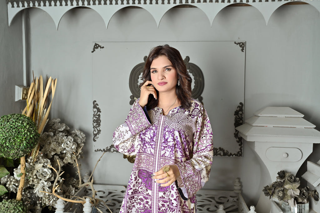 Royal Bloom Silk Suit